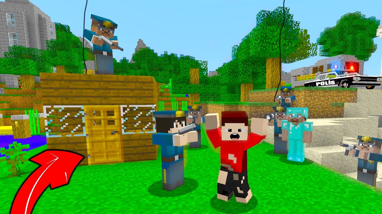 POLİS VS 100$ FAKİR'İN GİZLİ EVİ  - Minecraft