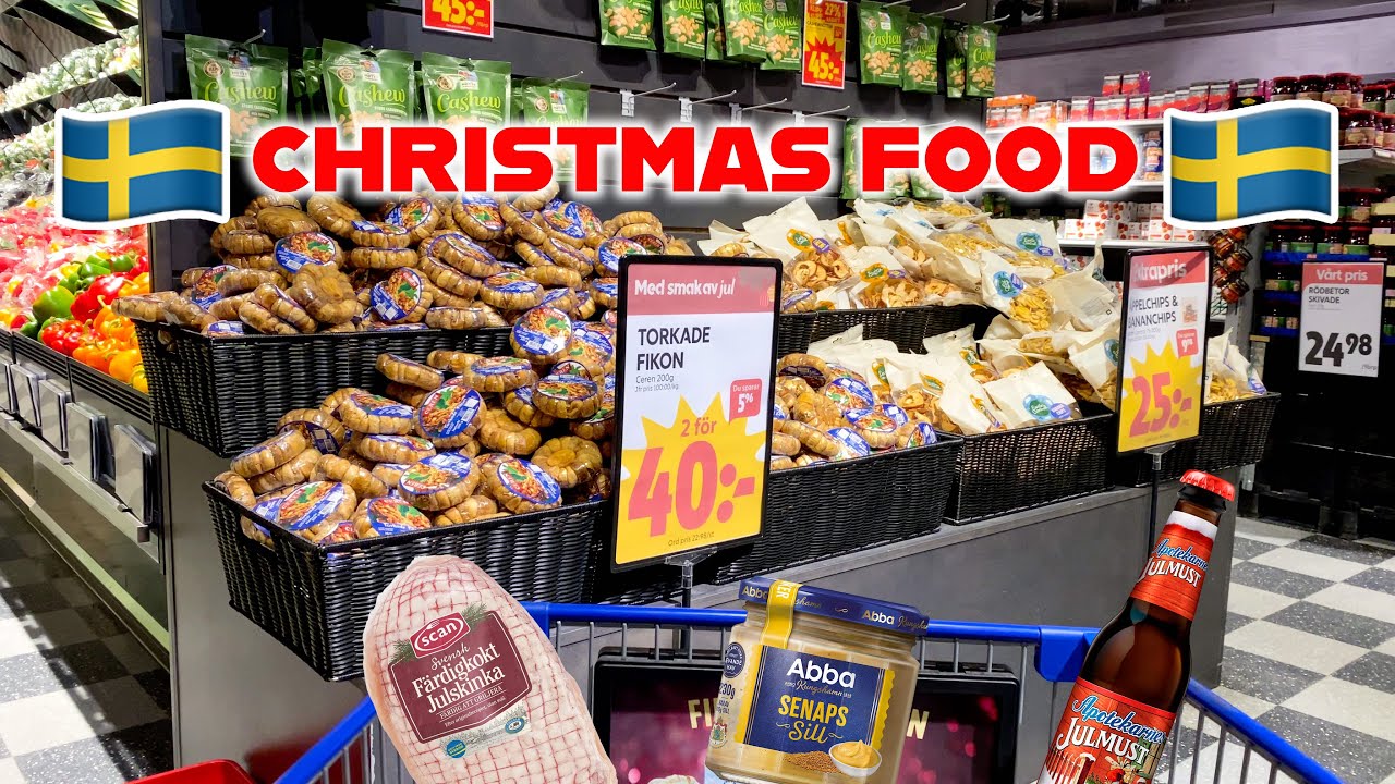 Traditional Swedish Christmas Food - Grocery Shopping Walk (CC commentary & price comparison)