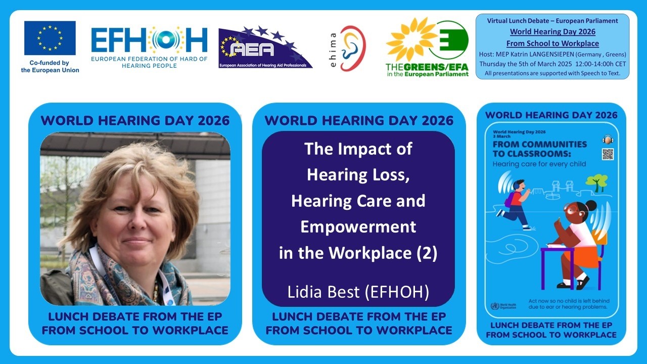 Virtual Lunch Debate for World Hearing Day from the EP - 06 Lidia Best