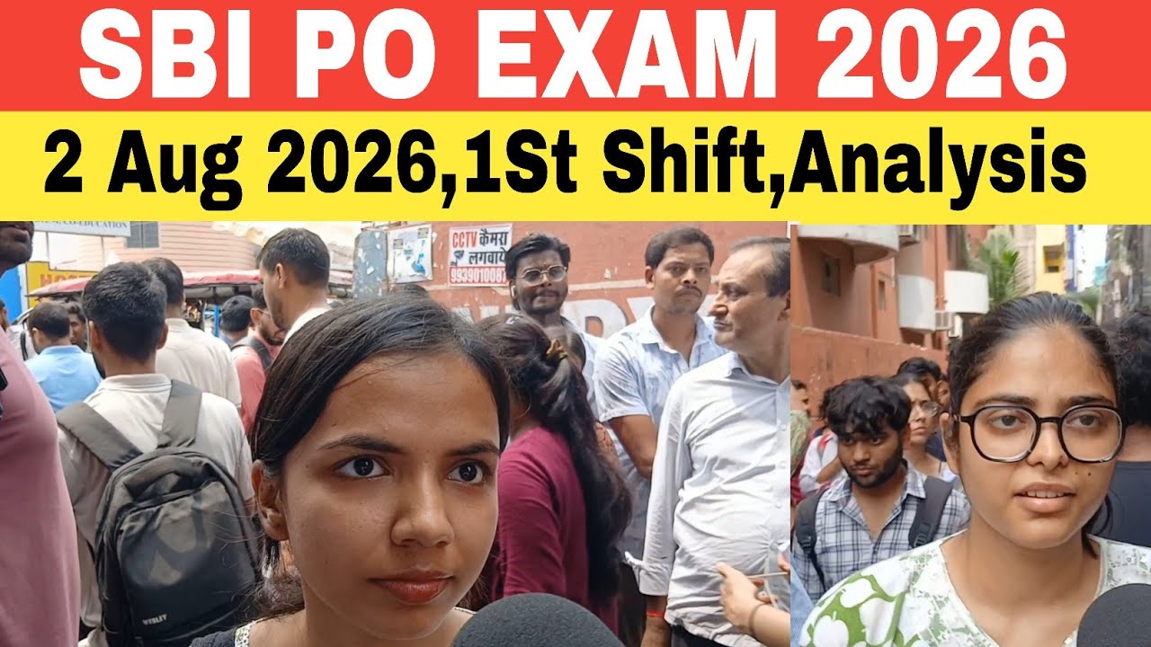 Sbi po prelime exam Review 2 Aug 2026,1St Shift#sbi Po Prelims exam analysis today