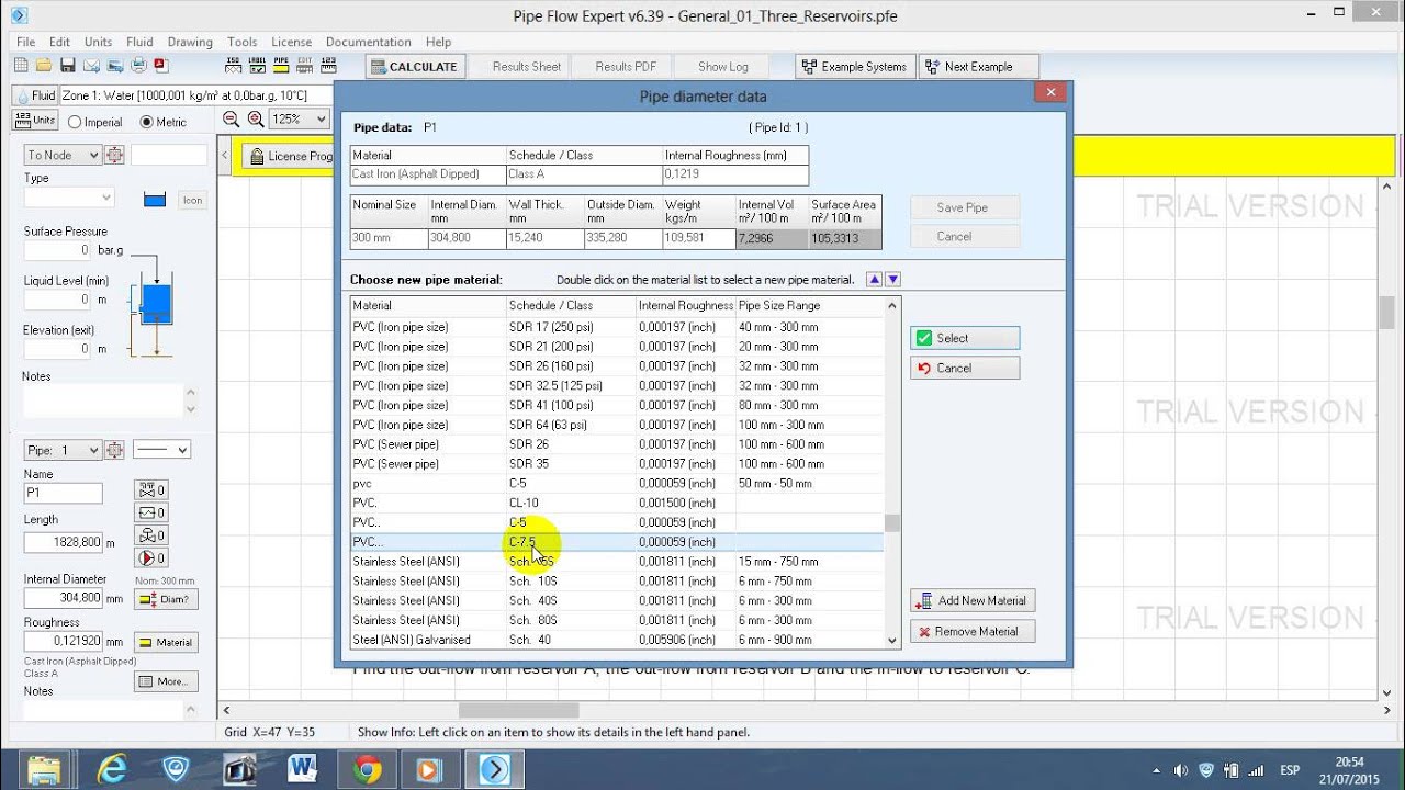 COMO SUBIR DATOS DE TUBERIAS AL PIPE FLOW MASTER