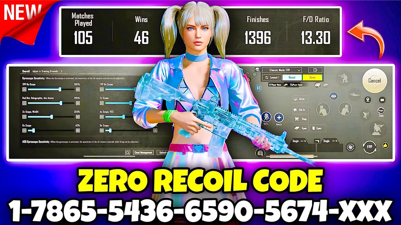 🔥Bgmi sensitivity settings 2026 🥵 | Bgmi best sensitivity settings 😱| Zero recoil sensitivity bgmi.