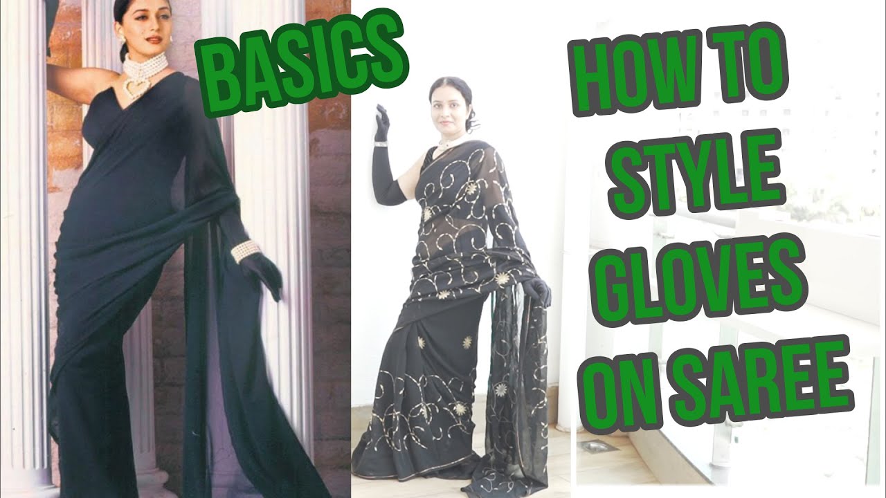 Gloves ko Saree Pe Is Tarah Style Kare Lage Ekdam ATTRACTIVE How to STYLE GLOVES ON SAREE HEROIEN