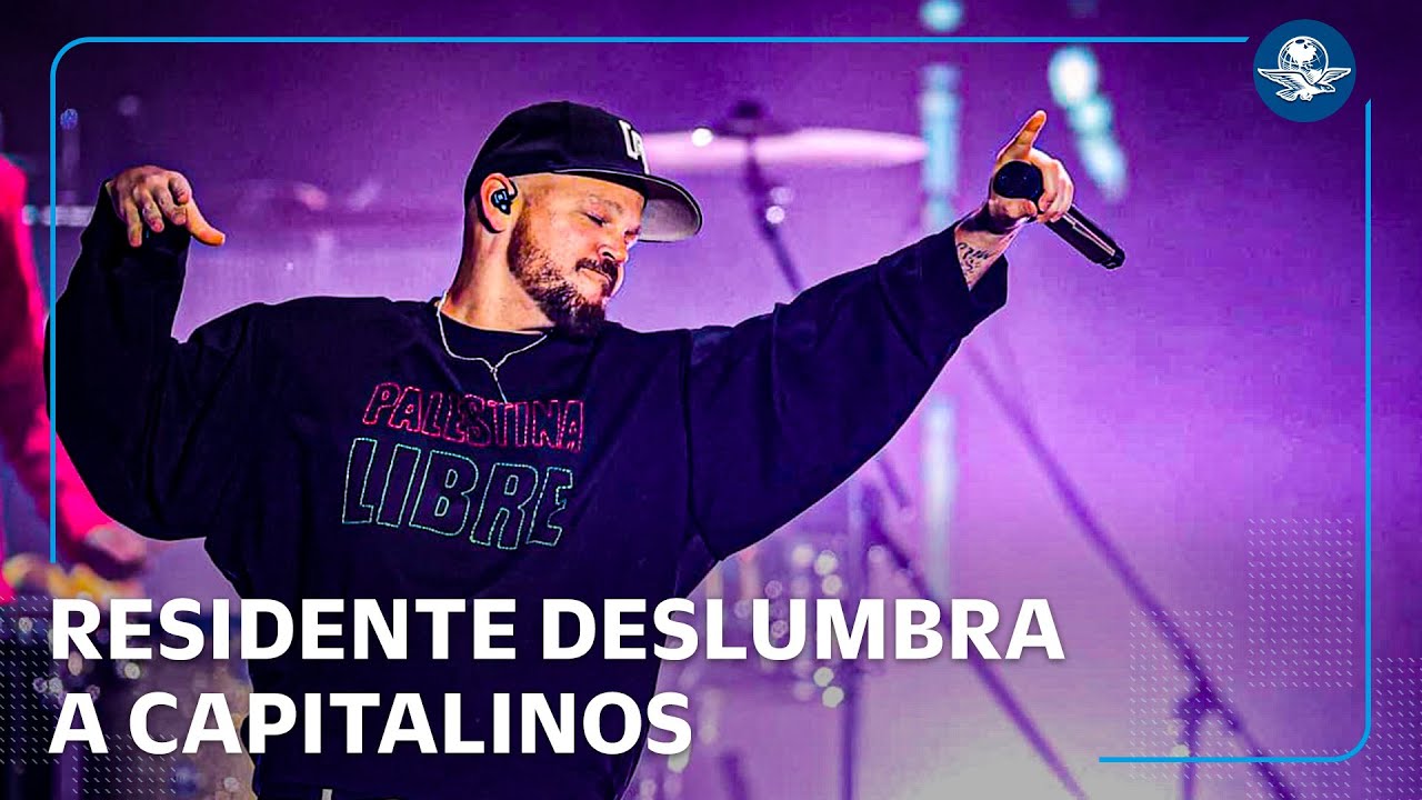 Residente conmueve en el Z&oacute;calo con apoyo a Gaza y mensaje de paz