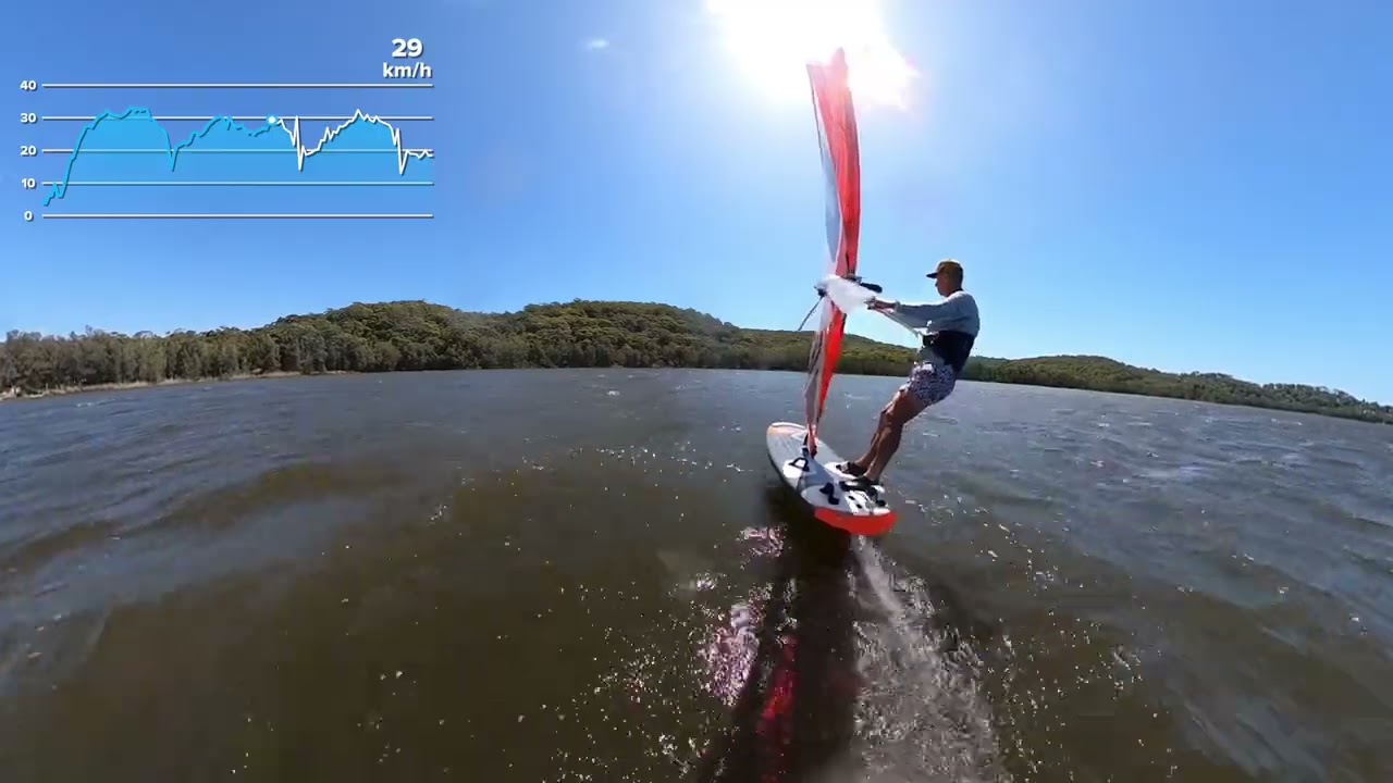Going faster on a Alien 125 Wind Foil powered by a Foil Glide2 6m and 1400 Redwing foil