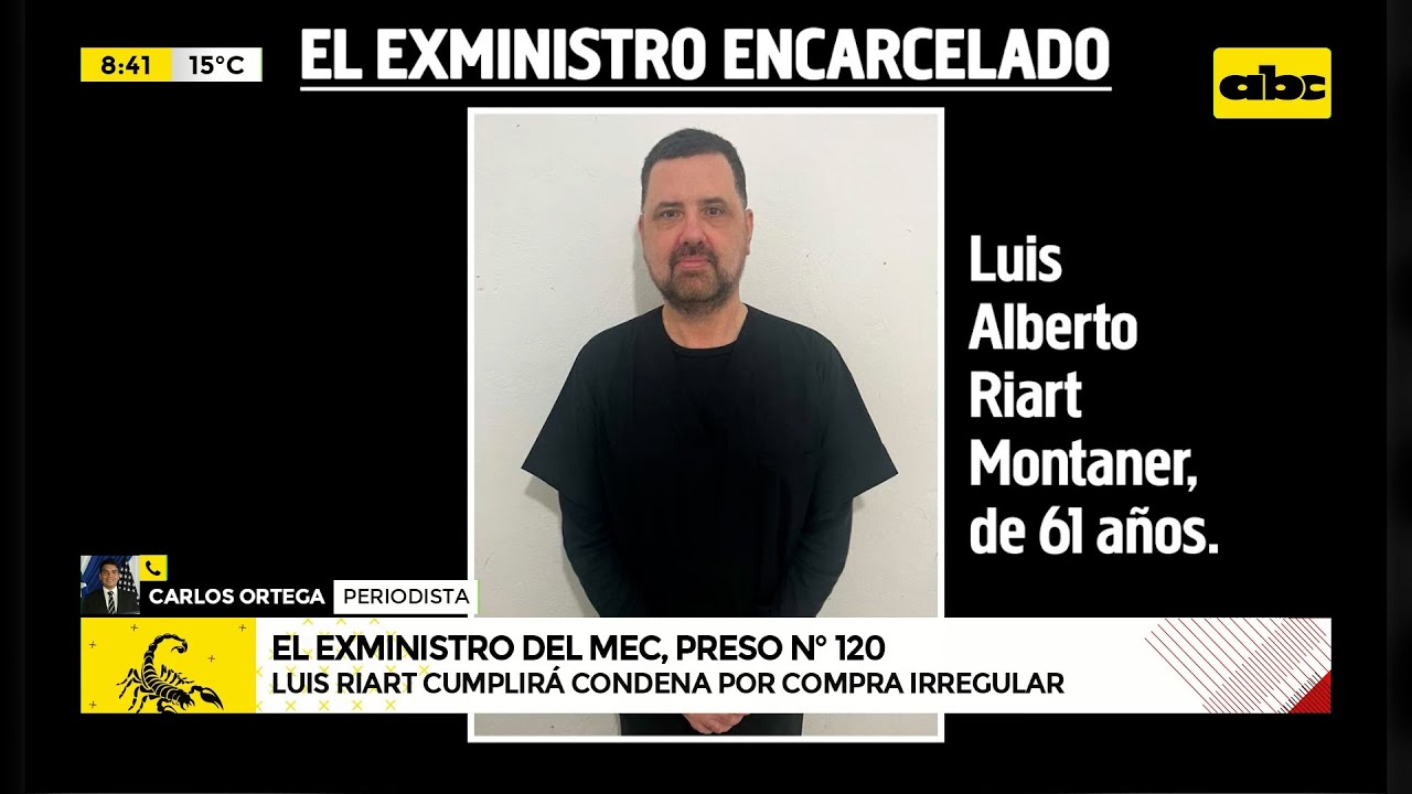 Exministro de Educación, preso en la Agrupación Especializada por lesión de confianza