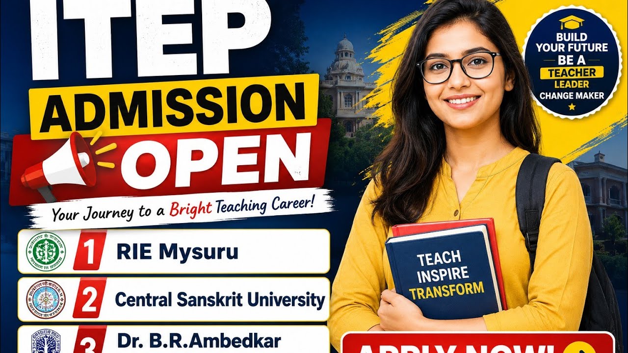 RIE Mysuru, Central Sanskrit university ITEP Admission 2026 Live Update  #ncet #ncet2026 #itep