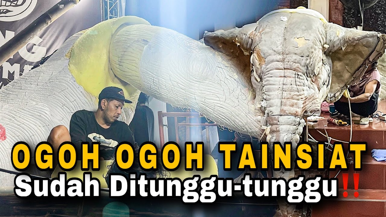 INILAH Semangat Bli Kedux Garage Ogoh Ogoh GAJAH Tainsiat Hari ini PASTI JADI #ogohogoh #viral 