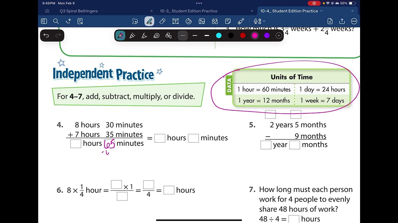 Elapsed Time - 4th Grade