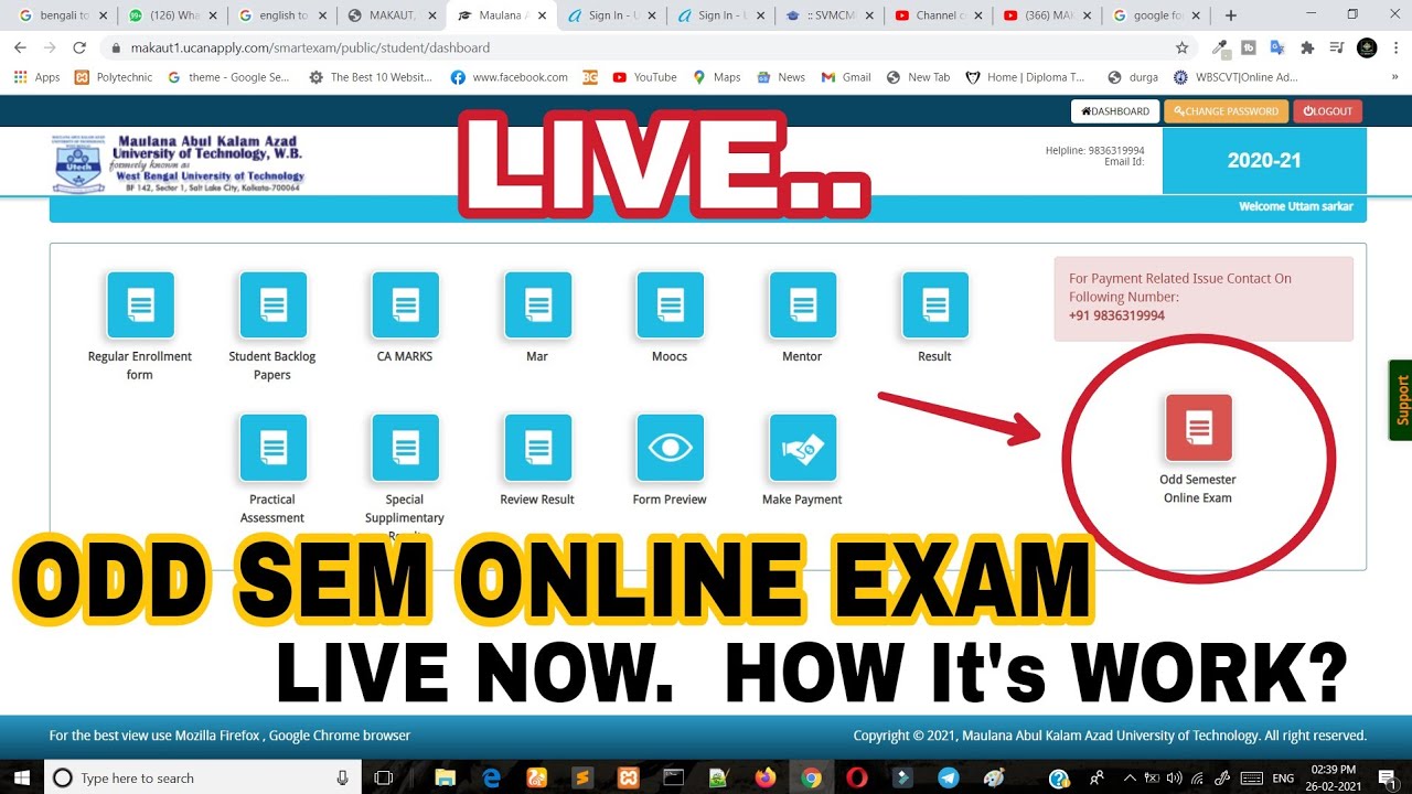 MAKAUT ODD SEM ONLINE EXAM PORTAL LIVE NOW IN STUDENT LOGIN PORTAL. HOW IT'S WORK? CHECK IT NOW.