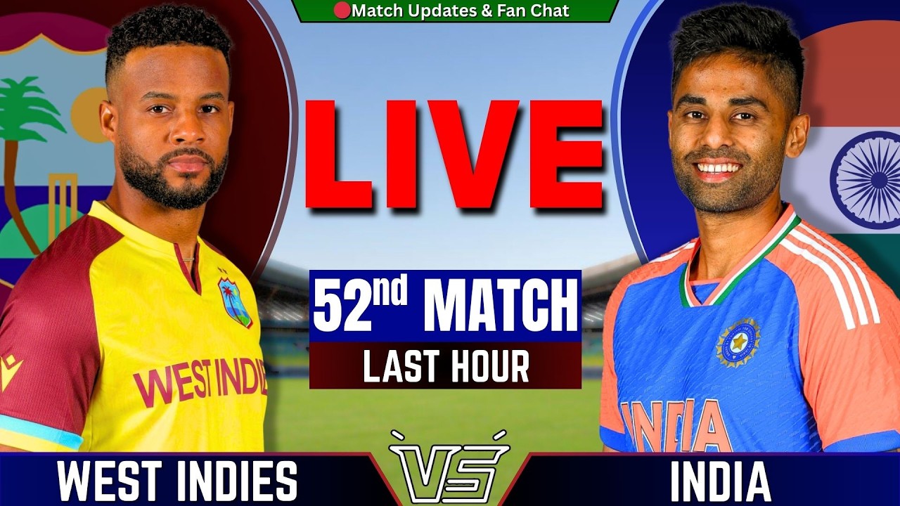 🔴Live: India vs West Indies, T20 World Cup | Live match Today | IND vs WI, Live match | Last Hour