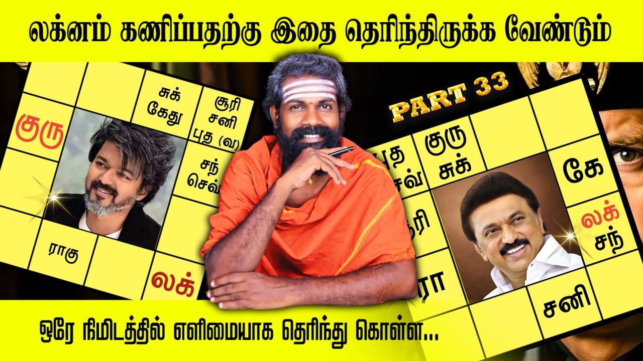 லக்கினத்தை கணிப்பதற்கு இதை தெரிந்திருக்க வேண்டும் | Basic Astrology Learning in Tamil Part 33 | Free