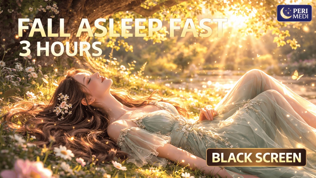 Fall Asleep Fast 🌙 3 Hour Deep Sleep Music Black Screen | Relaxing Sleep Music