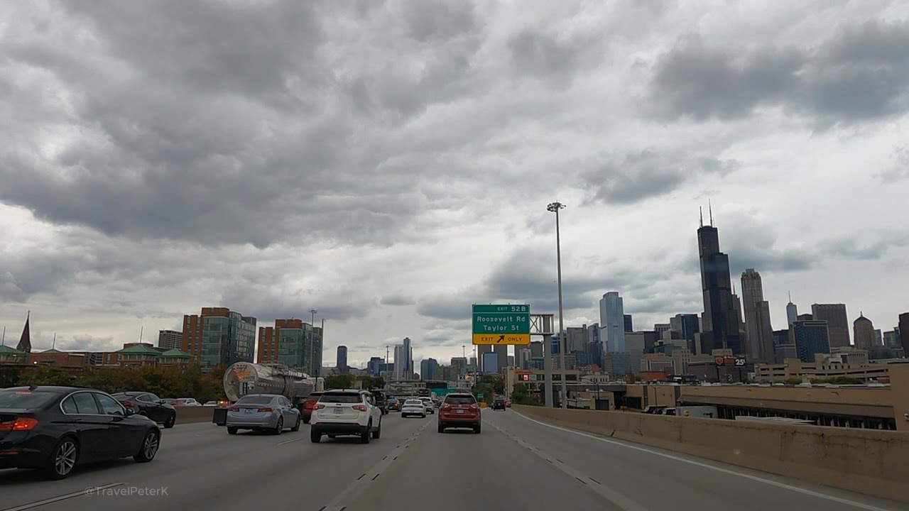 Driving from Chicago to Woodfield Mall in Schaumburg IL via I-290W