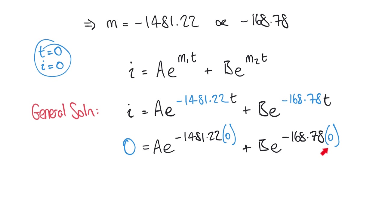Second Order Differential Equation Example 3: RLC Circuit