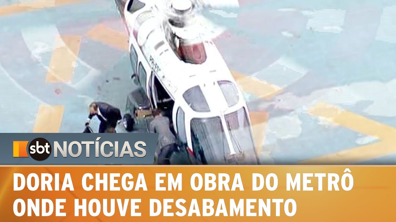 Doria visita obra do metrô onde houve desabamento em São Paulo | SBT Notícias (01/02/22)