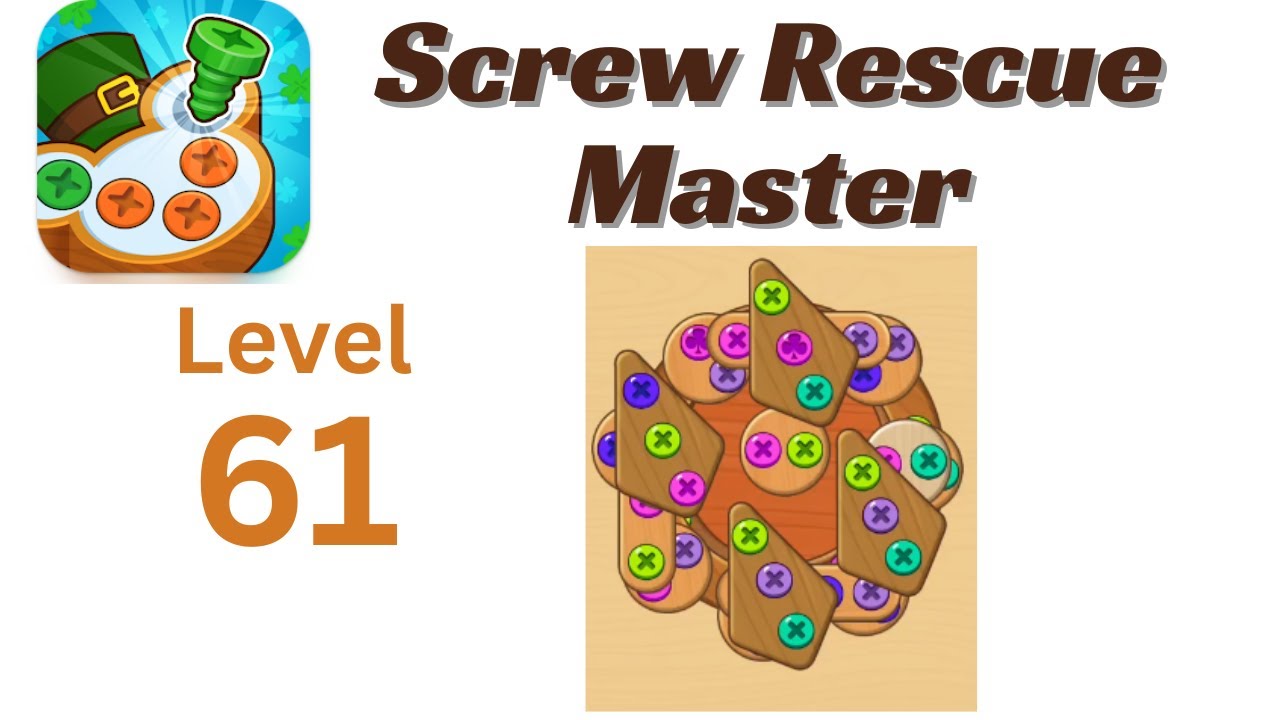 Screw Rescue Master Level 61 Walkthrough 🔩🧩 | Go Answer