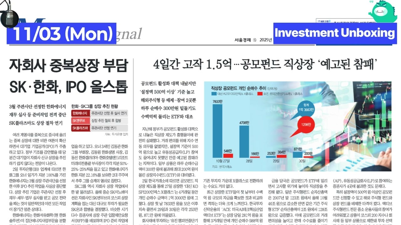 2025/11/03 (Mon) Investment Unboxing [ON AIR Sedaily]