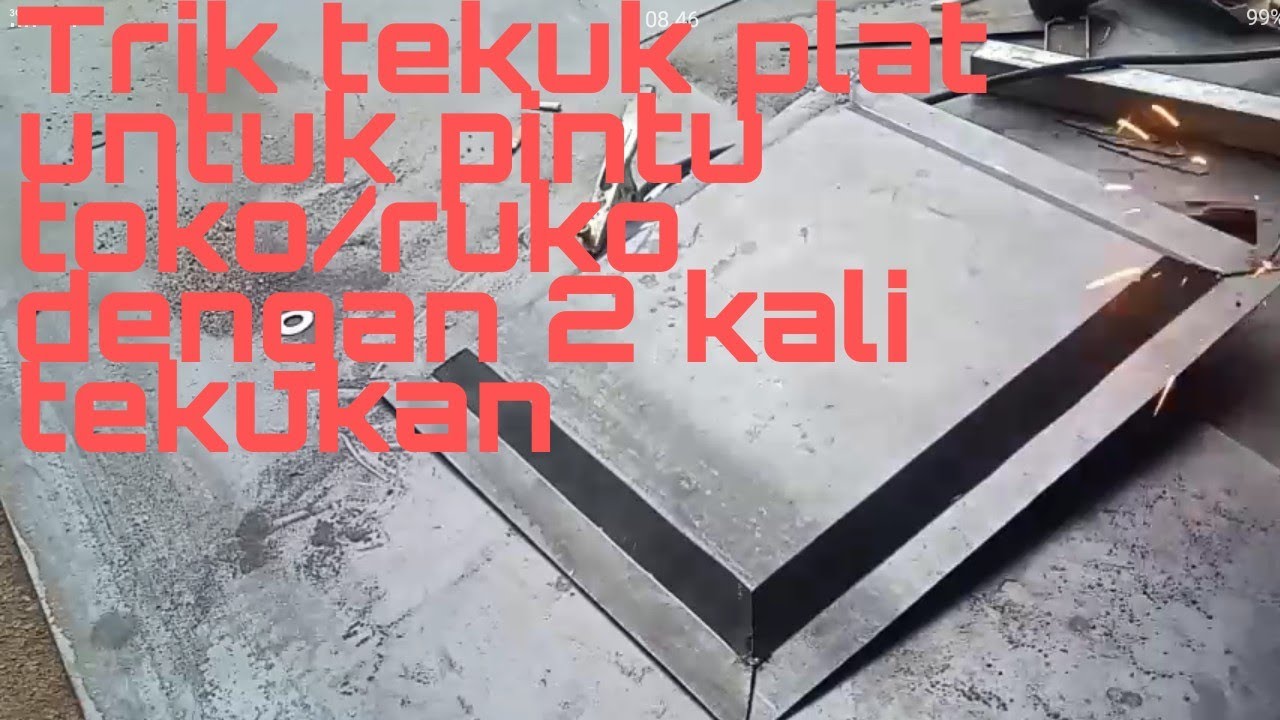 Trik Tekuk plat untuk pintu Toko/Ruko 2 Kali Tekuk