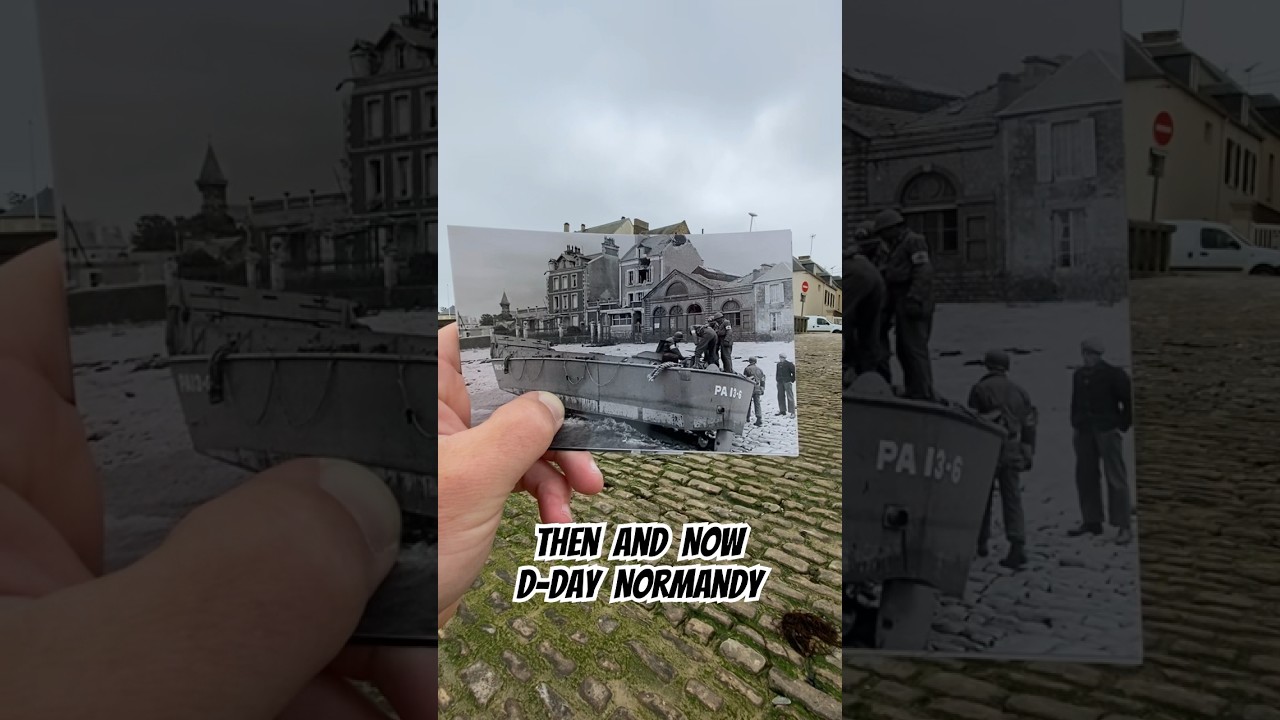 Then and Now! A LCVP in Grandcamp-Maisy/Omaha area #beach #house #france #coast #dday #omahabeach