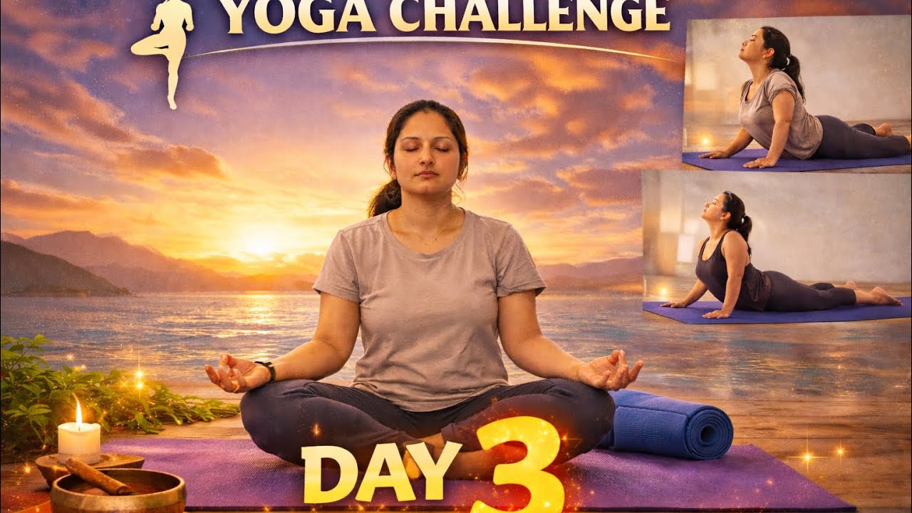 Vlog 99: Yoga Challenge Day 3 | Full Body Stretch & Calm Mind Routine
