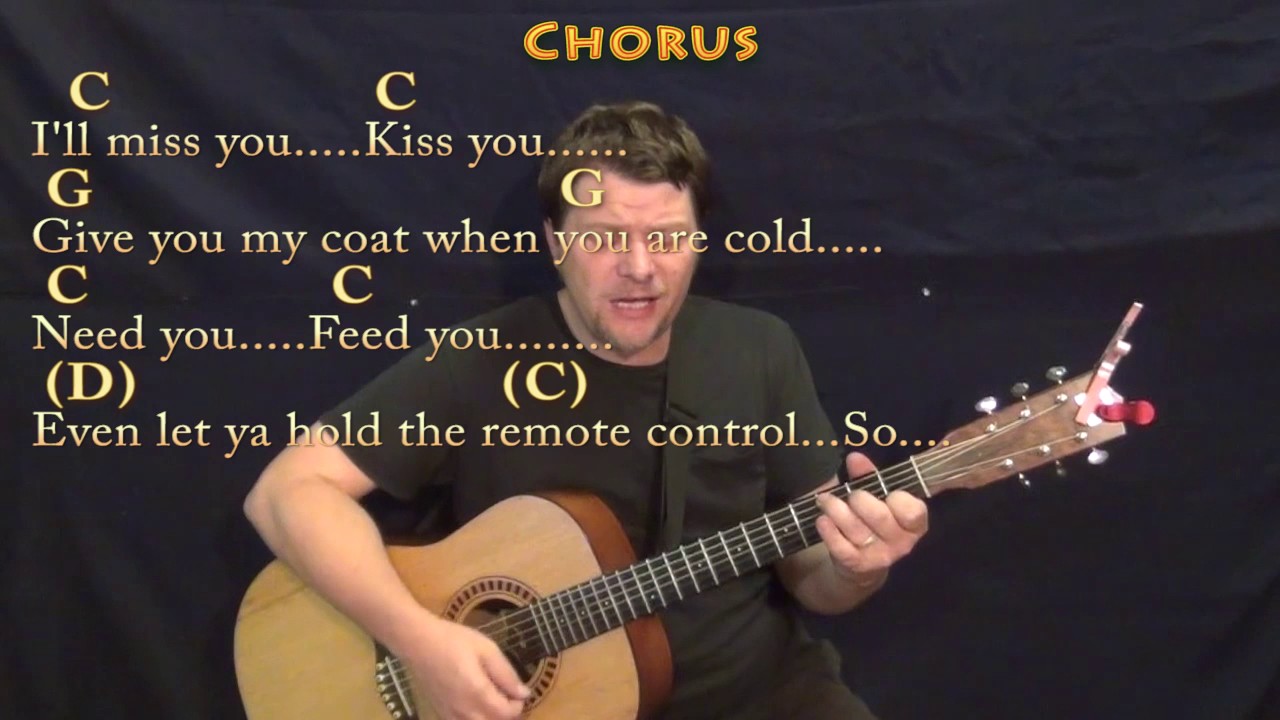Grow Old With You (Adam Sandler) Strum Guitar Cover Lesson in G with Chords/Lyrics