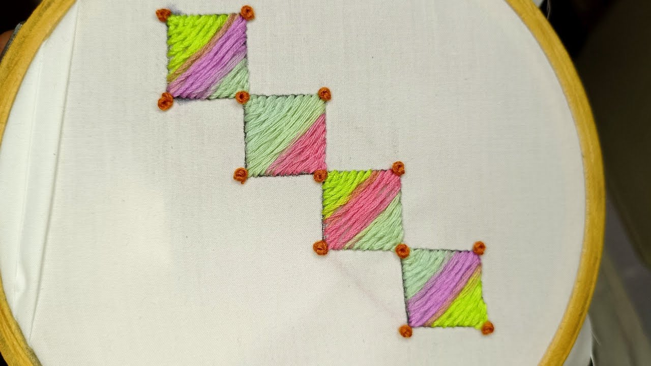Easy n beautiful embroidery design tutorial 🪡😍 || Hand embroidery design 