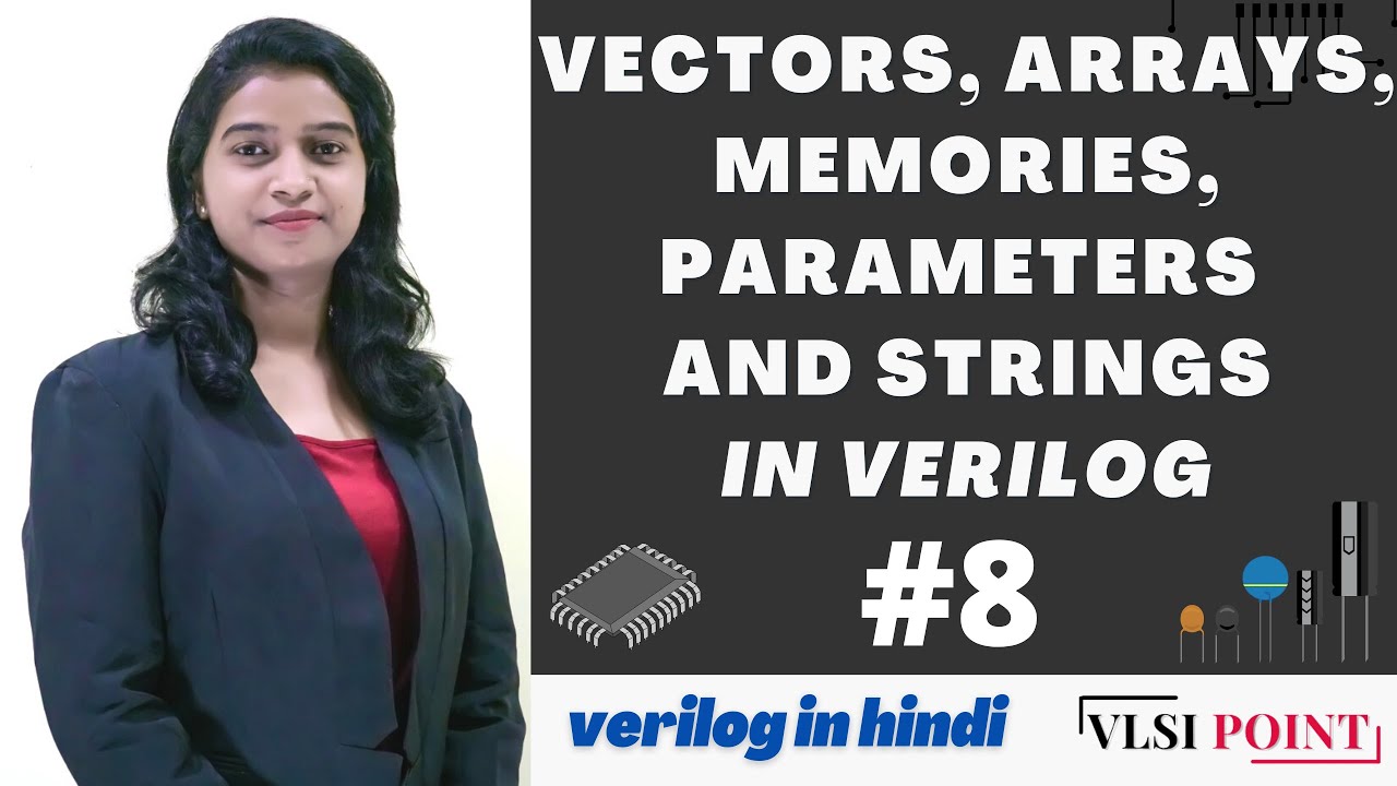 Vectors, Arrays, Memories, Parameters, Strings in Verilog | #8 | verilog in Hindi | VLSI Point