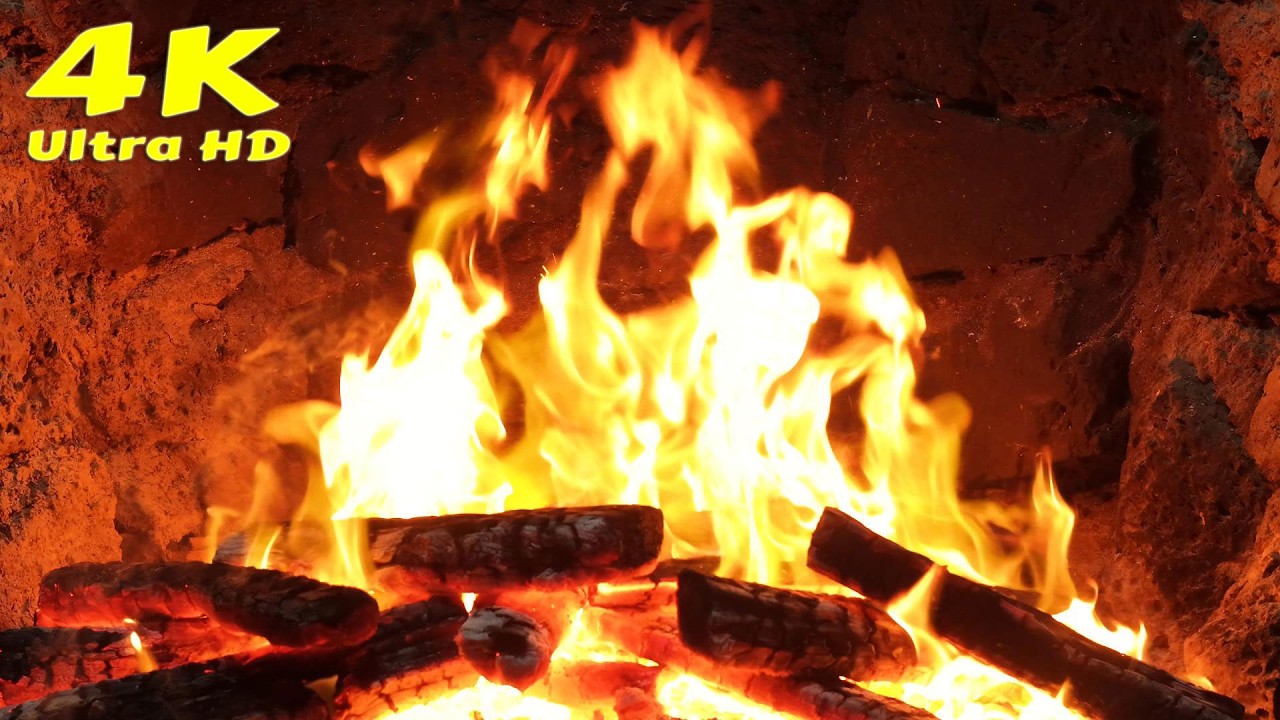 🔥 Relaxation Video With Fireplace Sounds. 4K Fireplace Sounds Winter Dreams. Cozy outdoor fireplace