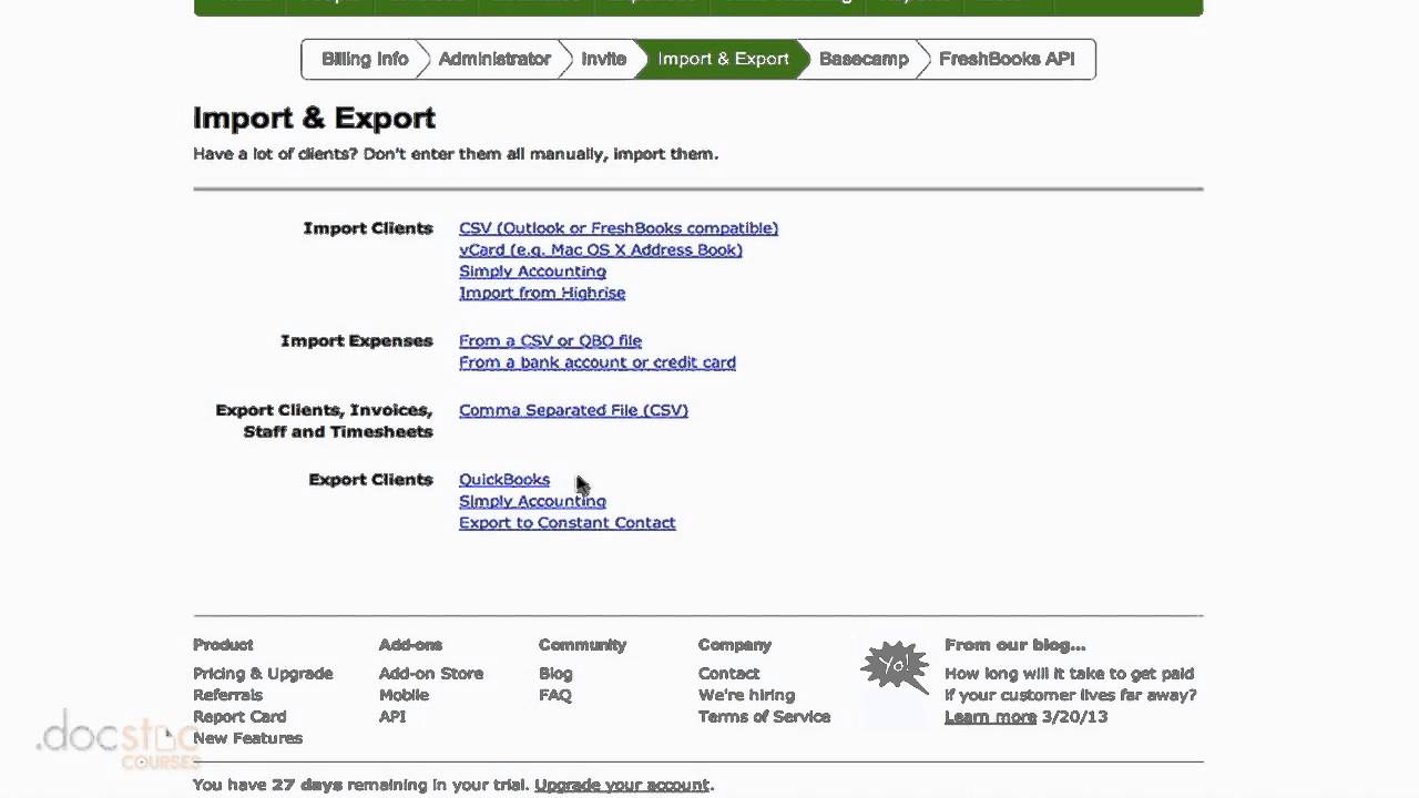 Exporting Invoices, Clients & Expeneses - Simplify Your Financials With Freshbooks