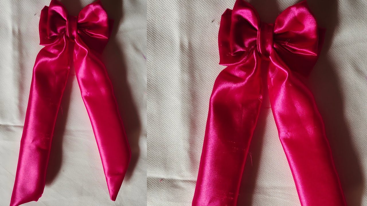 How to make double layer Bow with long tail 