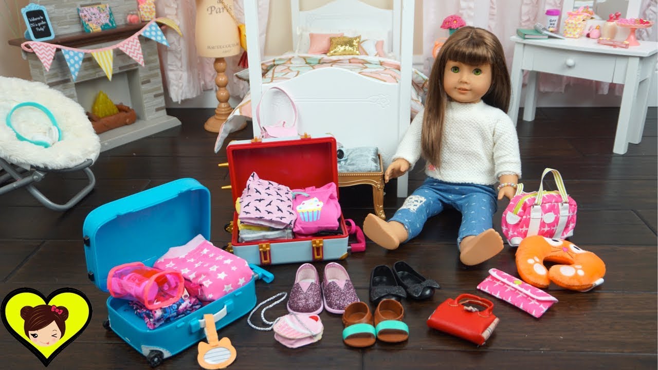Empacando Maletas de Viaje Para Mi Muñeca American Girl - Juguetes de Titi