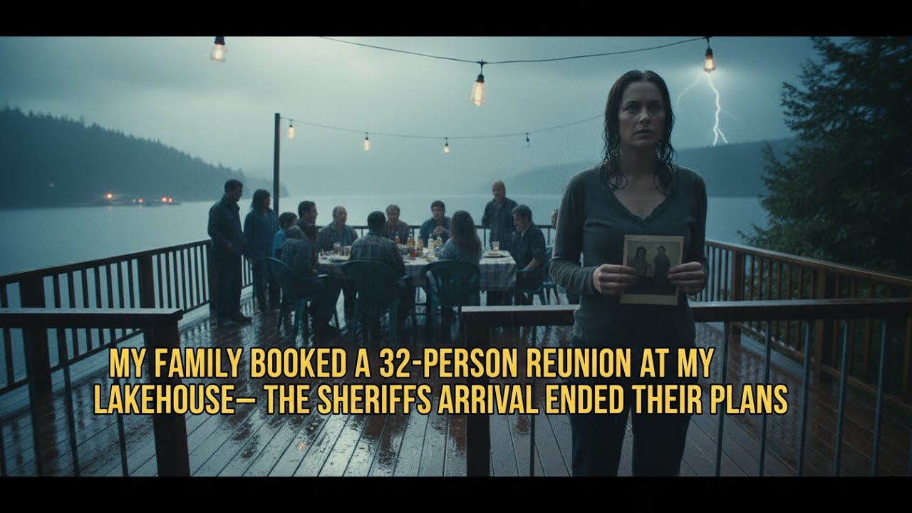 MY FAMILY BOOKED A 32-PERSON REUNION AT MY LAKEHOUSE—THE SHERIFF’S ARRIVAL ENDED THEIR PLANS