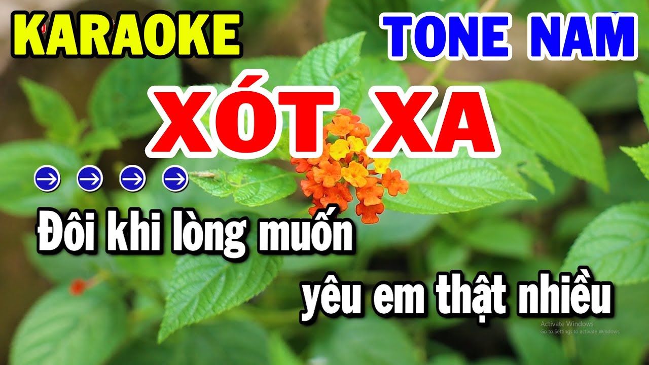 Karaoke Xót Xa Tone Nam Nhạc Sống Trữ Tình Hay | Kho Nhạc Karaoke