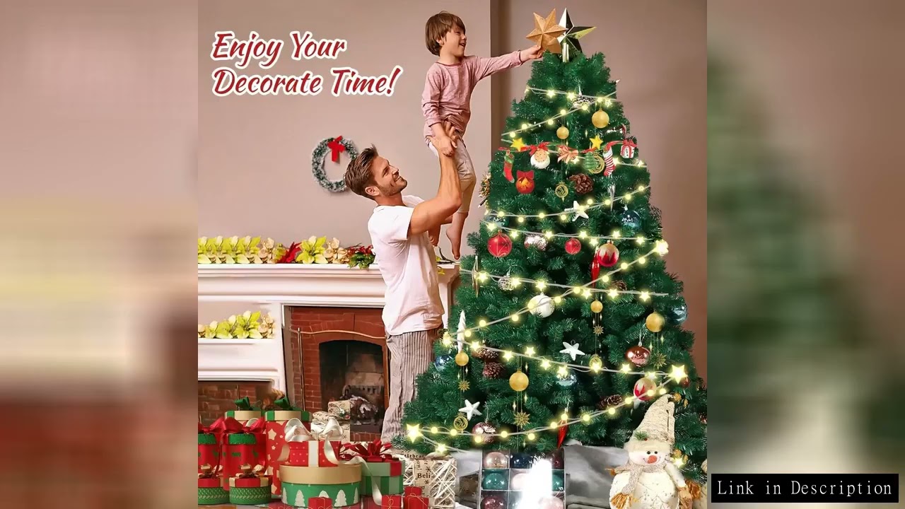 120-210cm Artificial Christmas Tree Metal Stand Hinged Branches Fireproof PVC Christmas Decorations