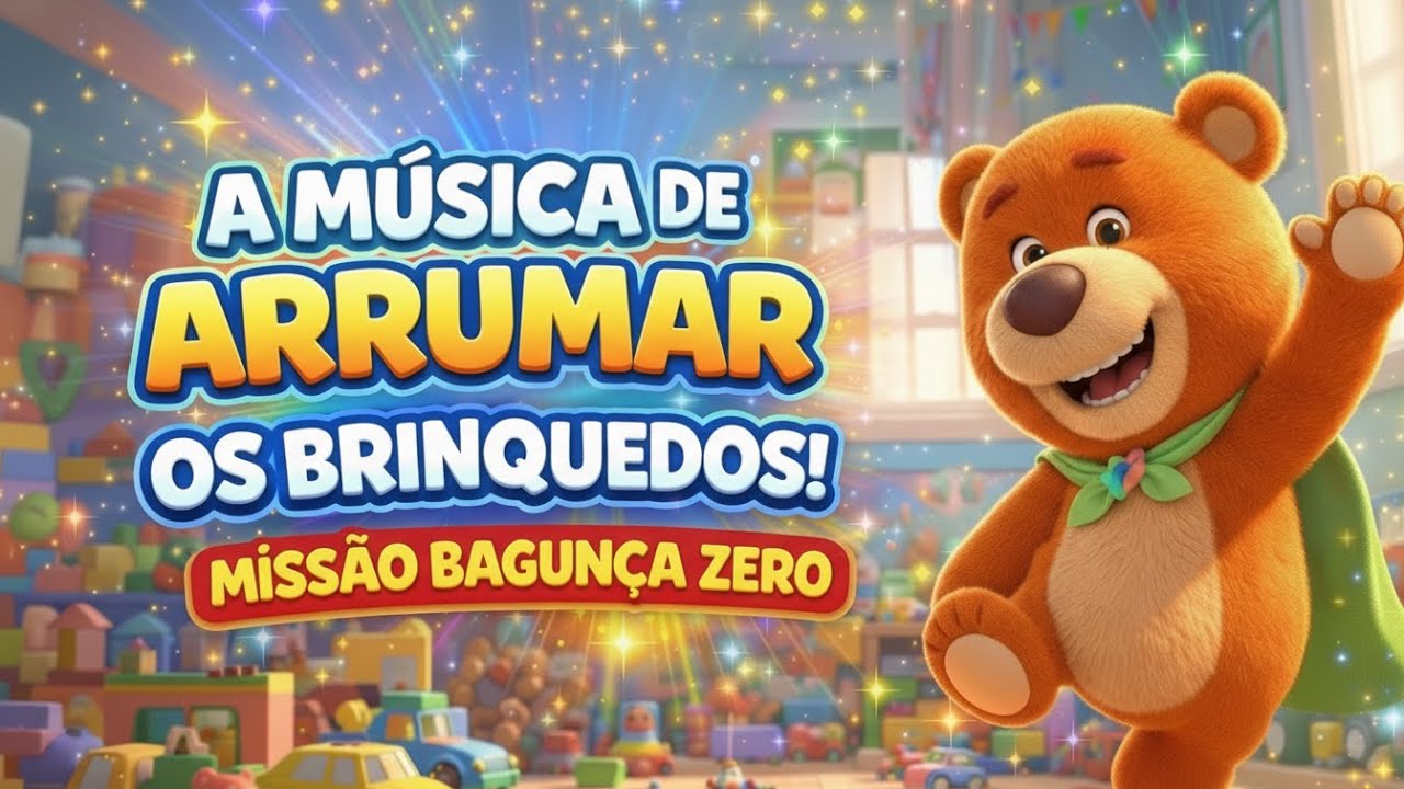 URSINHO MAMBO: A MÚSICA DE ARRUMAR OS BRINQUEDOS! 🧸 MISSÃO BAGUNÇA ZERO | MÚSICA INFANTIL EDUCATIVA
