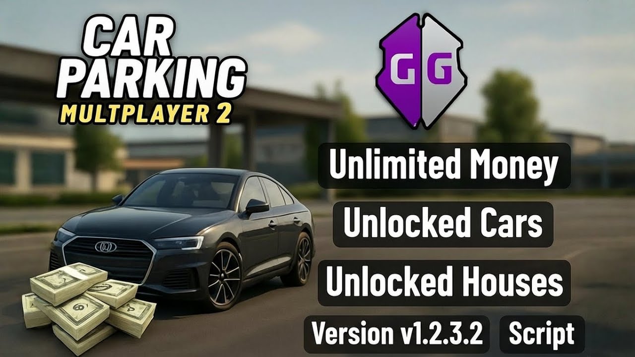 SCRIPT CAR PARKING MULTIPLAYER 2 ALL IN ONE MENU UNLIMITED MONEY NEW UPDATE V1.2.3.2 & سكربت CPM 2