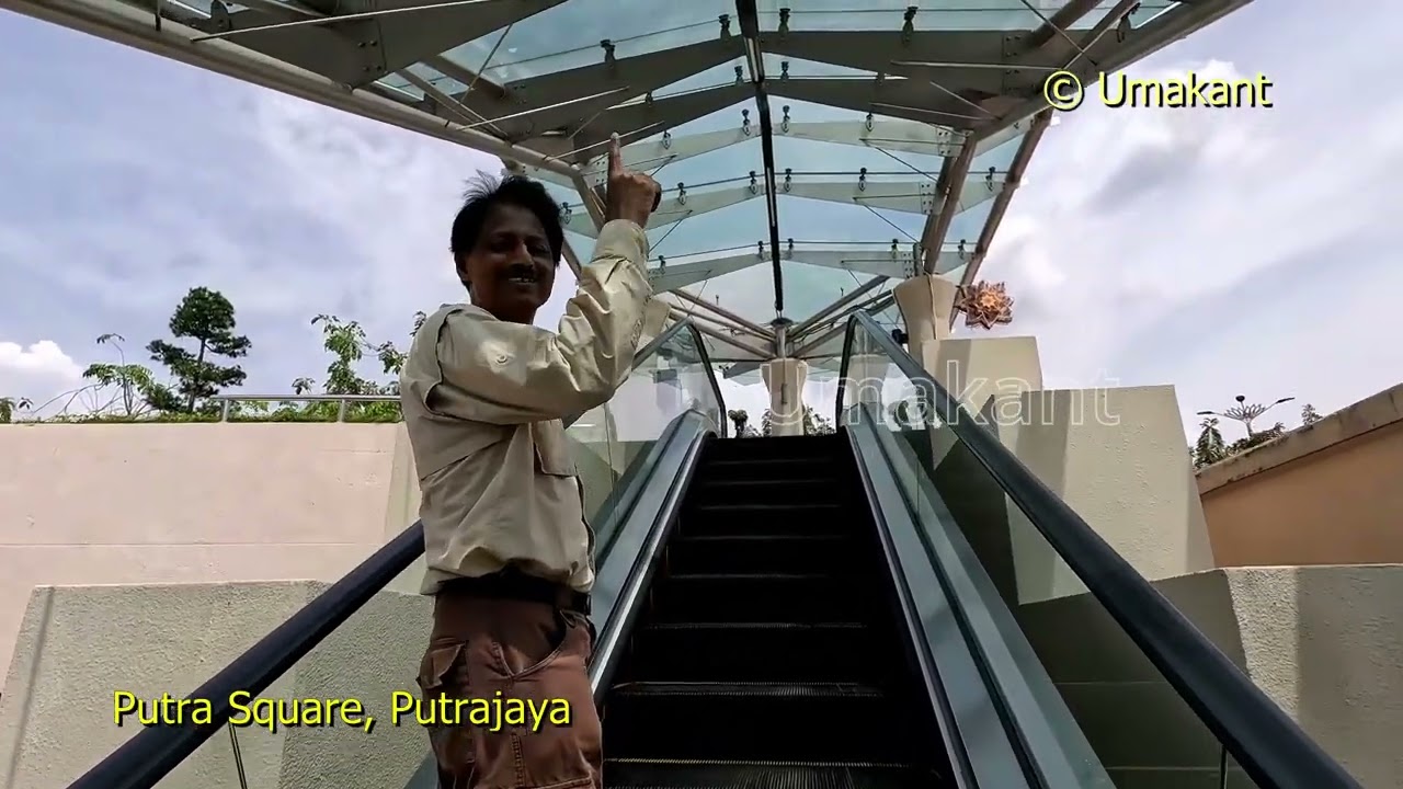 Putra Lakeside Shops, Lake View and Putra Bridge in Putrajaya, Malaysia
