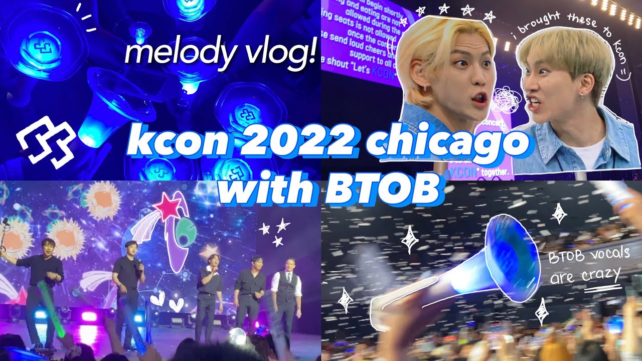 [melody vlog] kcon 2022 chicago day 1&2 vlog (with btob) ♡ [eng/viet]