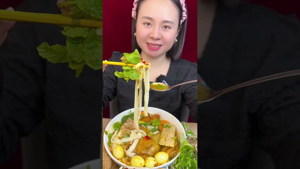 Mời mọi người Mukbang Hoành Thánh Tôm Thịt, Bún Bò, Bún Giò, Bún Thịt Chả, Mỳ Quảng Gà với em nghen