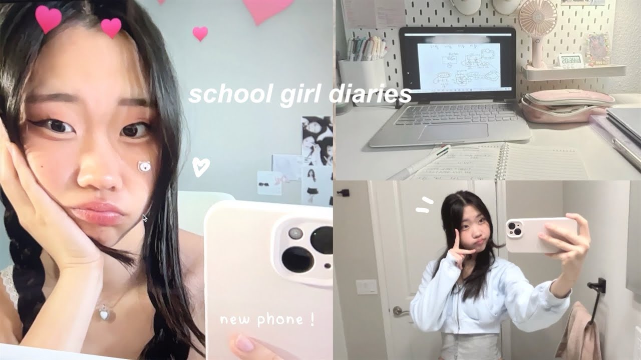 PINTEREST SCHOOL GIRL 🧸 : highschool diaries, new phone + haircut, ootds, birthday, fun w friends 🤍