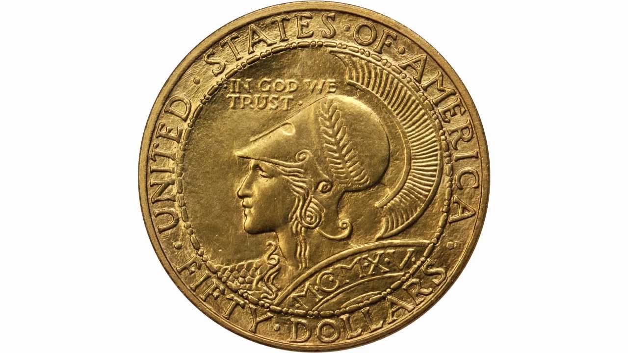 1915-S Panama-Pacific Exposition $50. Round. MS-66 (NGC). Lot: 7476