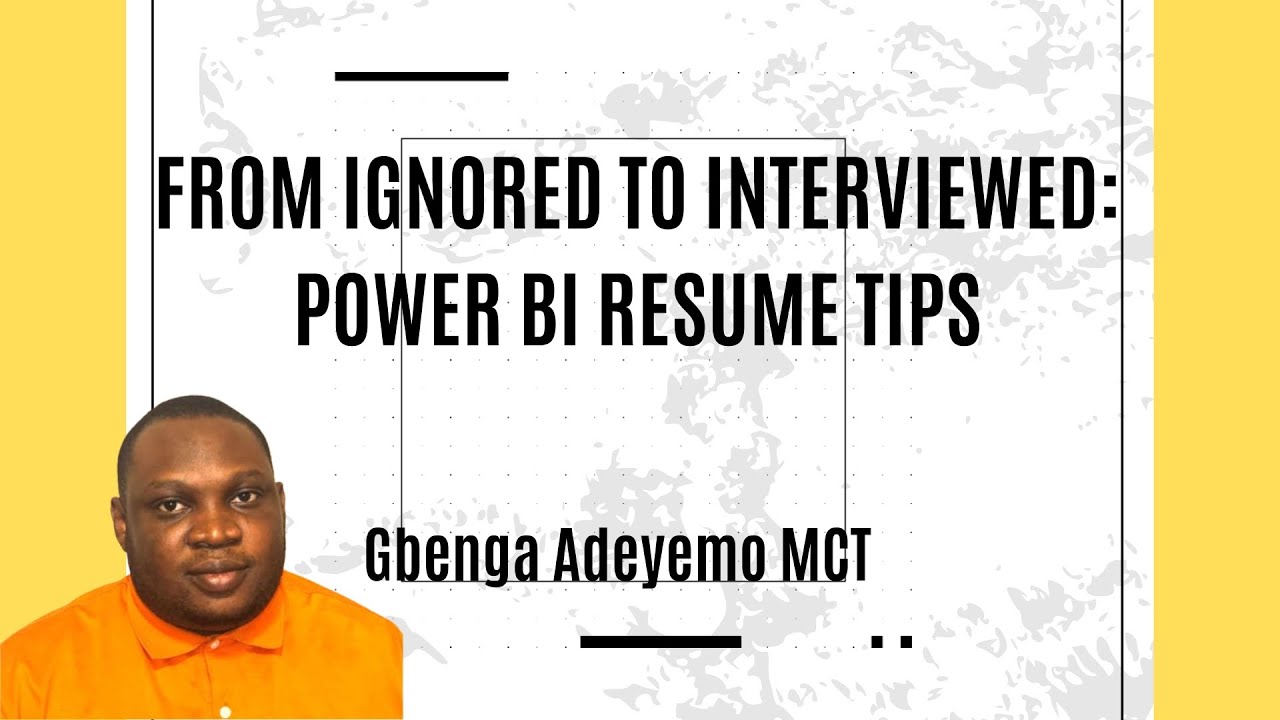 This Power BI Resume Got Me Hired #powerbi