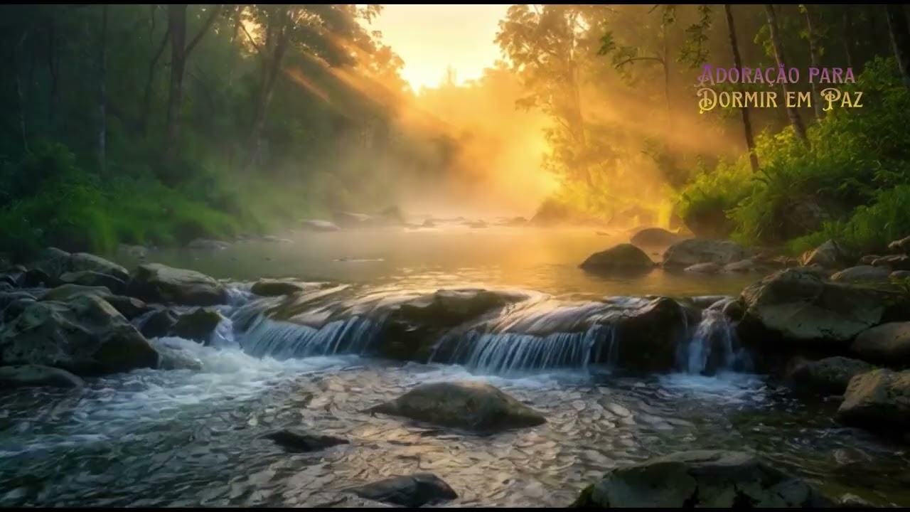 Louvores para Dormir em Paz 🌊 Música Gospel Relaxante com Som de Água para Ansiedade