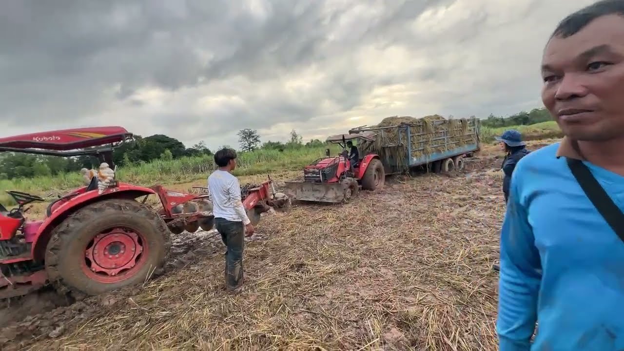 บรรทุกฟางแต่ทำไมมันหนักจังสามคันดึงไม่ขึ้น