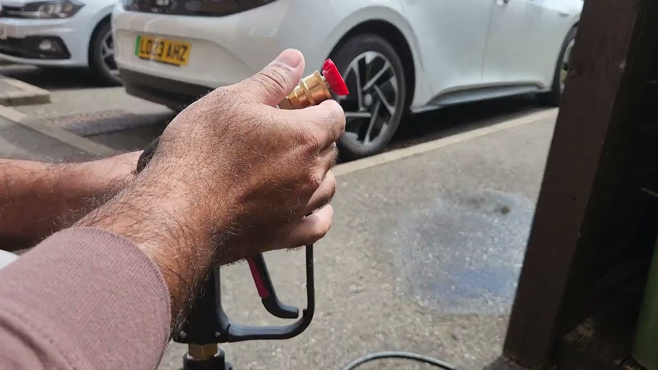 Testing the High Pressure QR Gun and Nozzles bought from Autobrite Direct