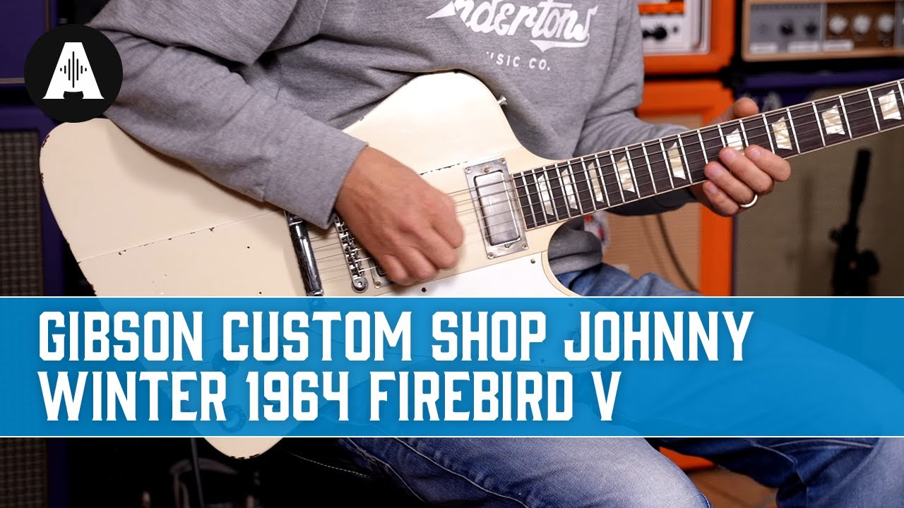 Gibson Custom Shop Johnny Winter 1964 Firebird V in Polaris White - Playing Only Demo!