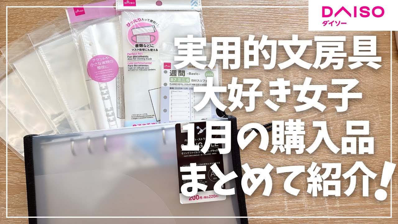 【購入品】1月に買ってよかった実用的な文房具まとめ【ダイソー】