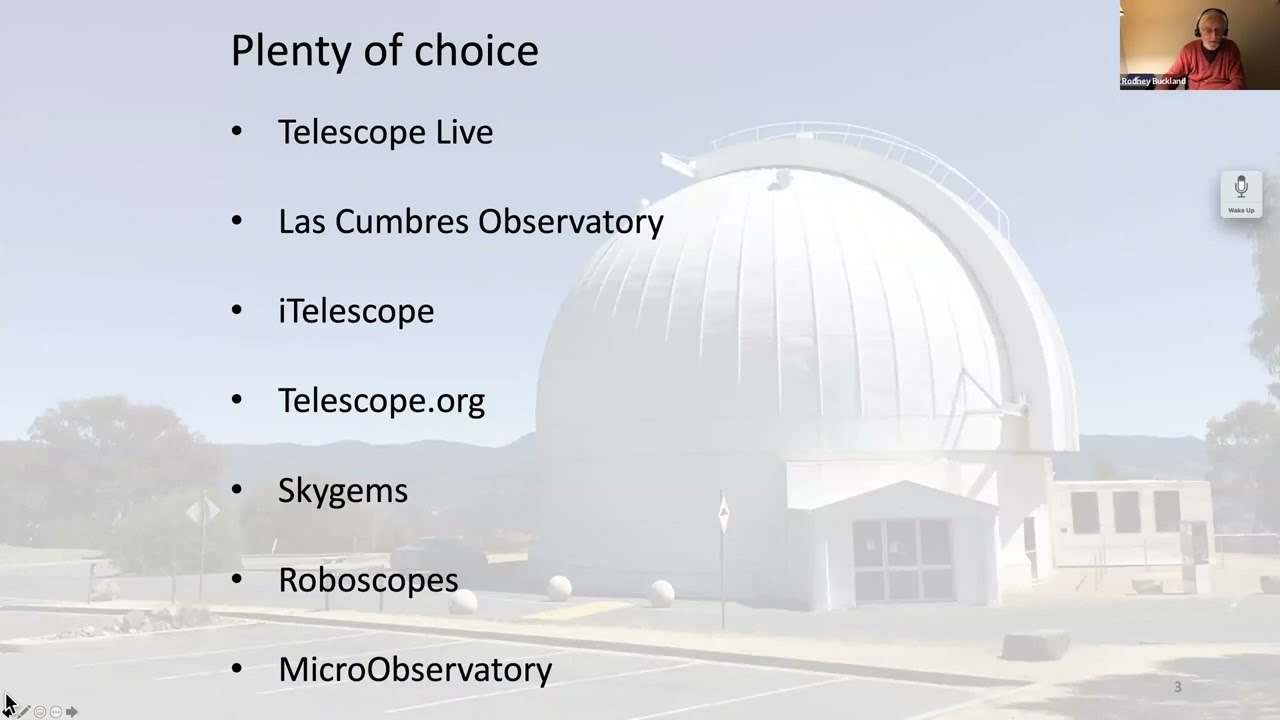 Exoplanet Workshop 2022 - Robotic Telescopes by Rodney Buckland