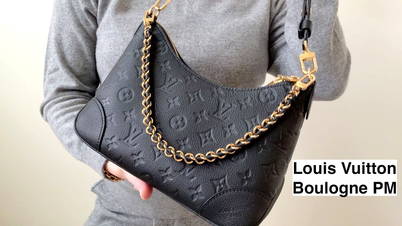 Louis Vuitton Boulogne PM Bag Black Monogram Empreinte Leather Full Review + Mod Shots + What Fits